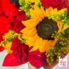 Ramo de rosas y girasoles con peluche - Imagen 3